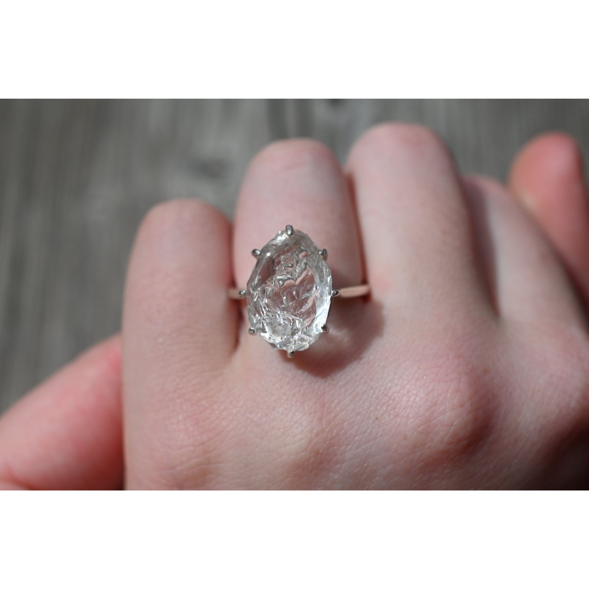Raw Diamond Ring Unique Diamond Ring Rough Diamond Ring Uncut Diamond Ring P